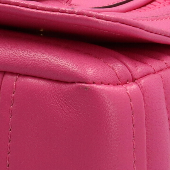MOSCHINO Biker Shoulder Bag Leather Pink Women - Picture 7 of 9